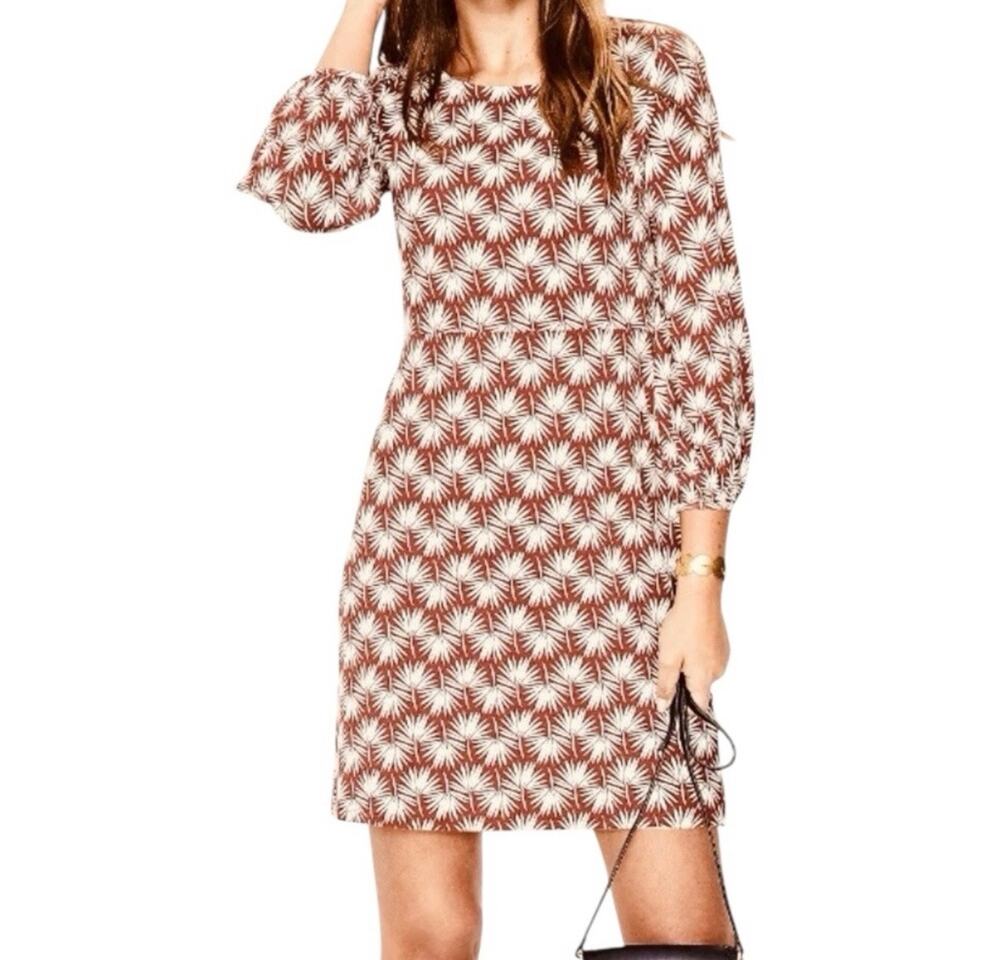 Boden Lucie Jersey Tunic Dress Palm Print